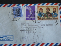 1960 - 70... 5 BEAUTIFULS  LETTERS AND  POSTAGESTAMPS  OF TURKEY...//... 5  BELLE LETTERE E FRANCOBOLLI DALLA TURCHIA - Lettres & Documents