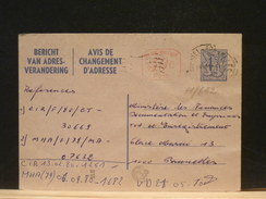 71/652A  CP  BELGE - Avis Changement Adresse