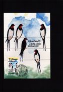 Liechtenstein 1986 Interesting Swallows Maximumcard - Hirondelles