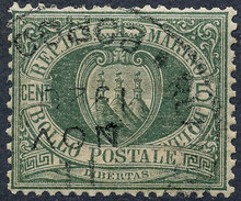 Stamp SAN MARINO 1877-99 5c Used - Usados