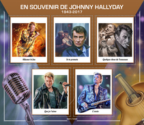 Vignettes Timbres Johnny Hallyday 1943 - 2017 Souvenir Hommage COLLECTOR 5000 Ex - Objets Dérivés