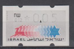 ISRAEL 1988 KLUSSENDORF ATM 0.05 SHEKELS NUMBER 012 - Viñetas De Franqueo (Frama)