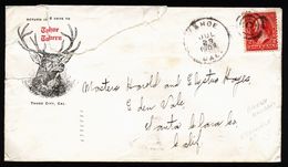 A5020) US Werbebrief Von Tahoe 29.7.1903 Mit Abbildung Hirsch - Lettres & Documents