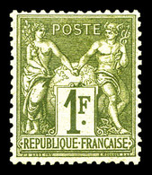 * N°72, 1F Bronze Type I, Quasi **, Bon Centrage, Fraîcheur Postale. SUP. R.R (certificat)   Qualité: * - 1876-1878 Sage (Tipo I)