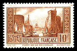 * N°261A, Port De La Rochelle, 10F Chaudron Clair. SUPERBE. R.R. (signé/certificat)   Qualité: *   Cote: 5750 Euros - 1900-02 Mouchon