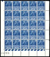 ** N°273, 1f50 Bleu En Panneau De 25 Exemplaires Numéroté. TTB   Qualité: **   Cote: 2750 Euros - 1900-02 Mouchon