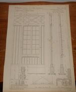 Plan Du Nouveau Système De Couverture En Zinc Ondulé. 1855. - Publieke Werken