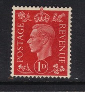 GB 1937 KGV1 1d Scarlet SG 463 Unused No Gum ( E180 ) - Neufs