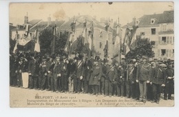 BELFORT - 15 Août 1913 - Inauguration Du Monument Des 3 Sièges - Les Drapeaux Des Sociétés D'Anciens Mobiles Du Siège - Belfort – Siège De Belfort