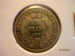 France 1 Franc 1887 A - 1 Franc