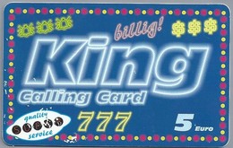 DE.- INTERNATIONAL PHONECARD - KING CALLING CARD 777. 5 Euro -  2 Scans. - Cellulari, Carte Prepagate E Ricariche