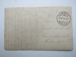 1918 , K.W.BAHNPOST  No. 81 ,glasklarer Bahnpost Stempel Auf Feldpostkarte - Feldpost (Portofreiheit)