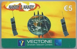 DE.- INTERNATIONAL PHONECARD. Serie 0680. HANDY 2 HANDY. VECTONE. GNANAM TELECOM CENTERS. € 5. - - Cellulari, Carte Prepagate E Ricariche