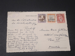 VATICAN - Carte Postale Pour La France En 1938 , Affranchissement Plaisant - L 10576 - Brieven En Documenten