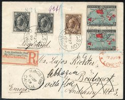 1899 May 27th Envelope Registered From Kingston To Budapest, Bearing 1897-98 ½c (2), 6c & 1898 Christmas 2c (2), Registr - Sonstige & Ohne Zuordnung