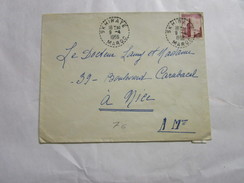 Lettre Du Maroc Pour La France 1956 Cachet Pointillé Skhirate - Brieven En Documenten