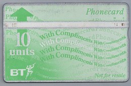 GB.- PhoneCard BT. With Compliments. 10 Units. 2 Scans - Altri & Non Classificati