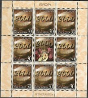 JUGOSLAVIA YOUGOSLAVIE 2000 Europa Astronautes Lune, 2 Feuillets Mnh - 2000