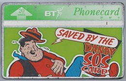 GB.- PhoneCard BT. SAVED BY THE DANDY SOS CARD. 20 Units. 2 Scans - Autres & Non Classés