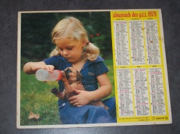 1979 ALMANACH CALENDRIER DES P.T.T, PTT, POSTE, OBERTHUR, MARNE 51 - Grossformat : 1971-80