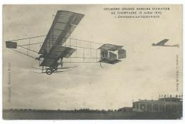 CPA L'AVIATEUR CHRISTIAENS SUR BIPLAN VOISIN, DEUXIEME GRANDE SEMAINE D'AVIATION DE CHAMPAGNE ( 3 JUILLET 1910 ) - Aviateurs