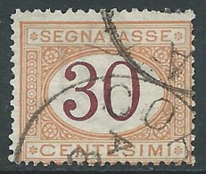 1870-74 REGNO SEGNATASSE USATO 30 CENT - R44-10 - Portomarken