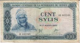 100 SYLIS/Banque Centrale De La République De GUINEE//1960 -1980                                           BILL173 - Guinée