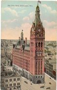 UNITED STATES Ca. 1910 - UNCIRCULATED COLOURED POSTAL CARD. The City Hall, Milwaukee, Wisconsin - Milwaukee