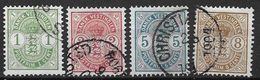 Antilles Danoises 1900 N° 16/19 Oblitérés Armoiries Cote 130 Euros - Deens West-Indië