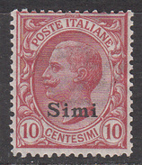 ITALY--SIMI     SCOTT NO. 3     MINT HINGED    YEAR  1912 - Egée (Simi)