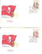 1986. USSR/Russia, Birth Centenary Of E. Thelimann, German Politician,  FDC, 2v, Mint/** - Covers & Documents