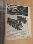 Page De Revue Des Années 60/70 : PUBLICITE TRAIN MINIATURE KITMASTER  , Dimension Page  A4 - Autres & Non Classés