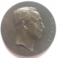 Médaille Bronze. Albert Devèze. En Commémoration De Son XXVe Anniversaire Professionel 1902-1927. A. Bonnetain. 55mm-59g - Firma's