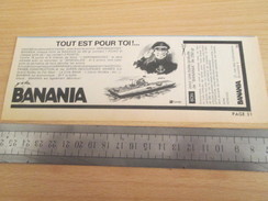 Page De Revue Des Années 60/70 : PUBLICITE BANANIA MAQUETTE PORTE-AVIONS ARROMANCHES + SENEGALAIS , Format 1/3  PAGE A4 - Boats