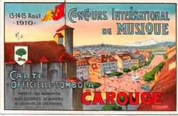 CPA Suisse Helvétia Non Circulé Carouge 1910 Concours De Musique - Carouge