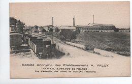 BOLLENE (84) - SOCIETE ANONYME DES ETABLISSEMENTS A. VALUY - VUE D'ENSEMBLE DES USINES DE BOLLENE - Bollene