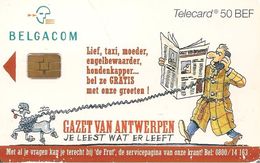 TC+PUBLIC-PUBLICITAIRE-PUCE OR2-CP-P40-50BEF-GAZETTZ VAN ANTWERPEN-31/03/2000-UTILISE TBE-RARE - Collections