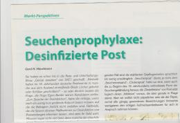 Literatur 104 / Seuchenpost, Internatioal. Von Den Anfängen Bis In Die Neuzeit. 3 DIN A 4 Seiten M. Abbildungen - Philatélie Et Histoire Postale