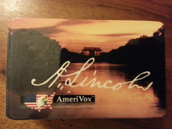 Amerivox US Monument Abraham Lincoln Memorial 1993 Prépayée Prepaid Ameri Vox - Amerivox