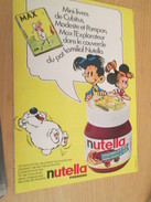 Page De Revue Des Années 60/70 : PUBLICITENUTELLA CUBITUS MAX MODESTE ET POMPON MINI BD  Format : Page A4 - Nutella