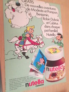 Page De Revue Des Années 60/70 : PUBLICITENUTELLA CUBITUS ROBIN DUBOIS MODESTE ET POMPON MINI BD  Format : Page A4 - Nutella