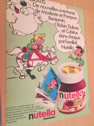 Page De Revue Des Années 60/70 : PUBLICITENUTELLA CUBITUS ROBIN DUBOIS MODESTE ET POMPON MINI BD  Format : Page A4 - Nutella