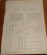 Plan De Couvertures économiques.Tuiles Ferry. 1857. - Travaux Publics