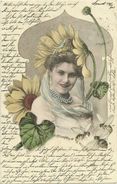 AK Scolik Frau Sonnenblumen Bienen Farblitho 1902 K&k #01 - Scolik, Charles