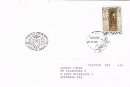 26824. Carta F.D.C. SAN MARINO 1986. Navidad. Natale To Germany - Lettres & Documents
