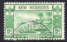 New Hebrides 1938 Gold Currency 5c Definitive, Used, SG 52 - Used Stamps