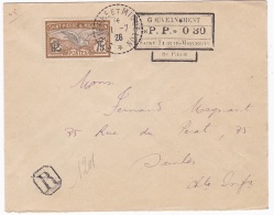 St Pierre Et Miquelon N°90 Sur Lettre Datée Du 1-7-26 Rec +"PP030" - Covers & Documents