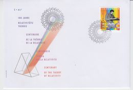 SWITZERLAND SCHWEIZ SUISSE 2005 ALBERT EINSTEIN PSYSICS NOBEL PRIZE THE THEORY OF RELATIVITY JUDAICA FDC - Albert Einstein