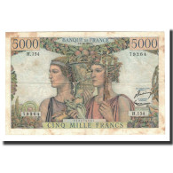 Billet, France, 5000 Francs, 1956-12-6, TTB, Fayette:48.12, KM:131c - 5 000 F 1949-1957 ''Terre Et Mer''