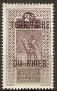 NIGER    -  1921 .  Y&T N° 2 *.   Méhari - Unused Stamps